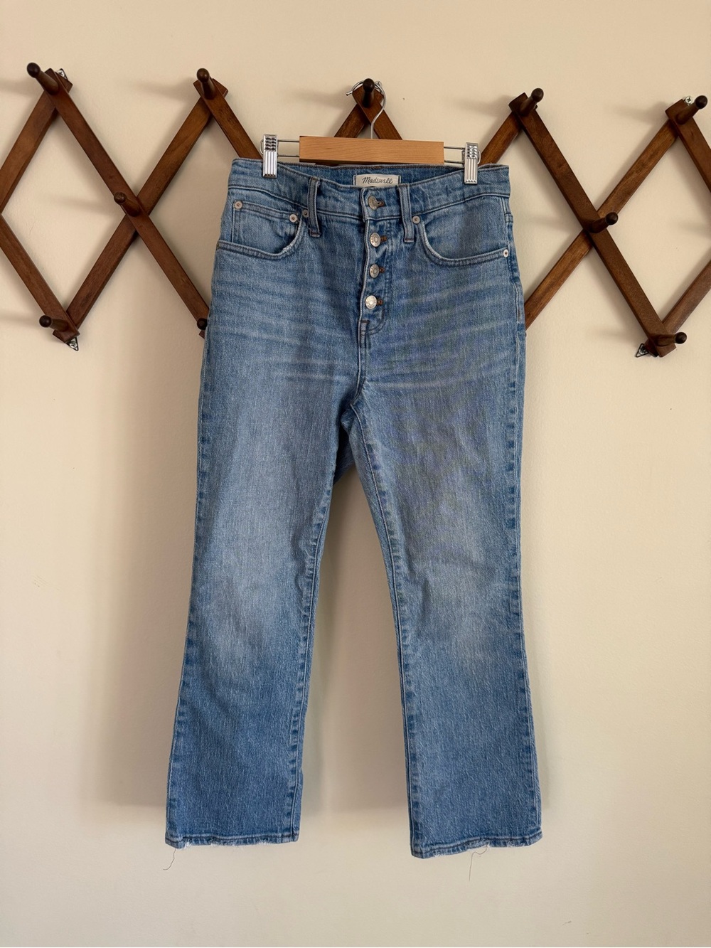 Madewell High-Rise Cali Demi-Boot Jeans in Light Blue